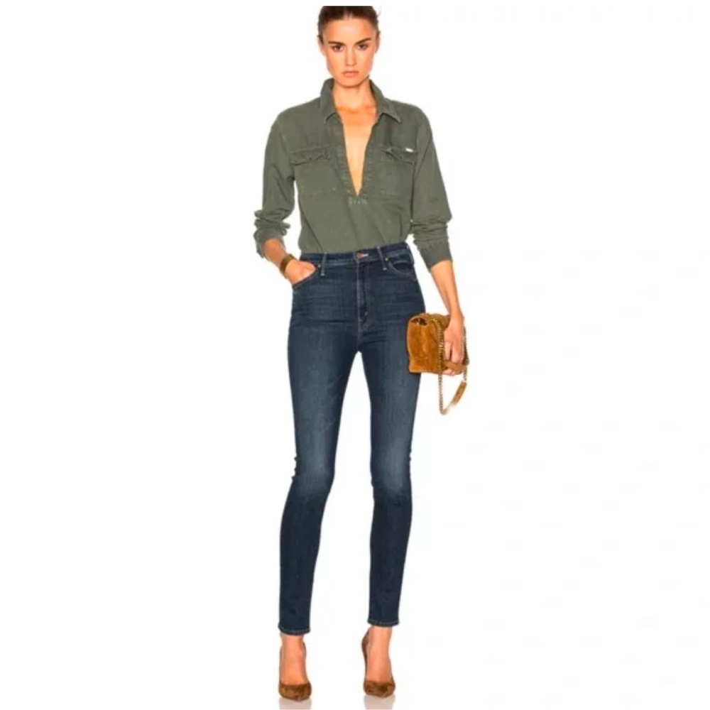 NWT MOTHER The Super Swooner High Rise Skinny Jeans - Picture 4 of 6